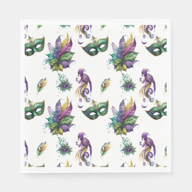 Mardi Gras Inspired Papper Napkins Pappersservett (Framsidan)