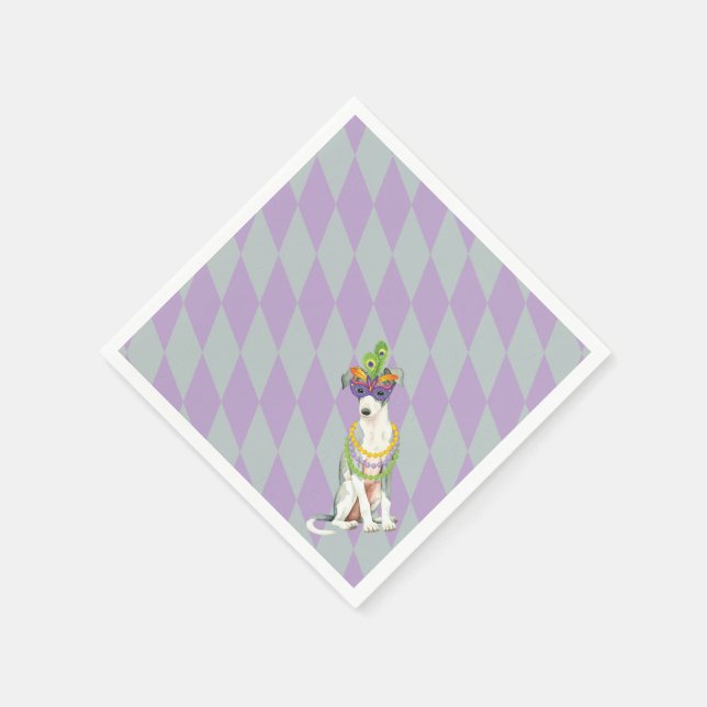 Mardi Gras Italienska Greyhound Pappersservett (Hörn)