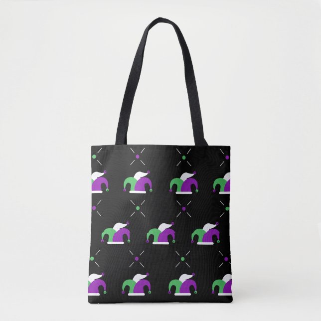 Mardi Gras Jester Hat Tote Tygkasse (Framsida)