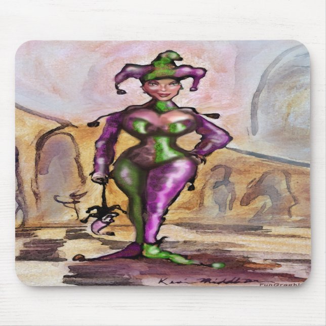 Mardi Gras Jester Musmatta (Framsidan)