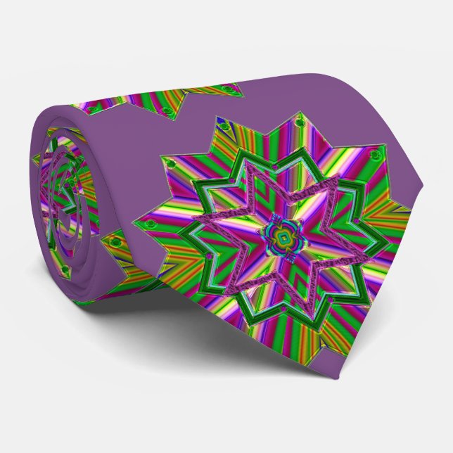 Mardi Gras Jewel Tones Lila NeckTie Slips (Rullad)