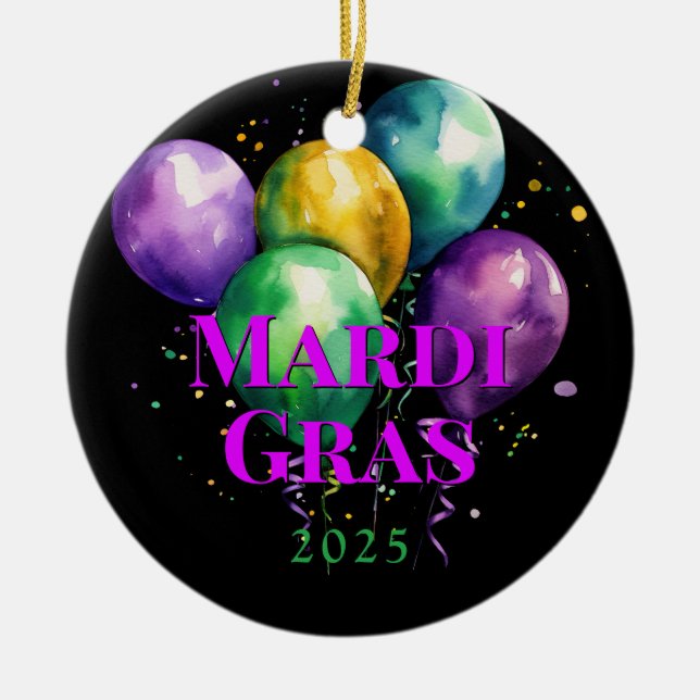 Mardi Gras Julgransprydnad Keramik (Framsidan)