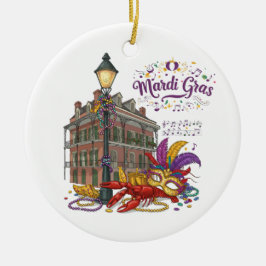 Mardi Gras Julgransprydnad Keramik