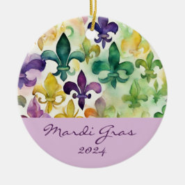 Mardi Gras Julgransprydnad Keramik