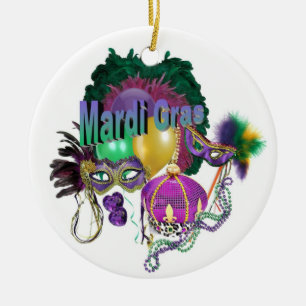 Mardi Gras Julgransprydnad Keramik