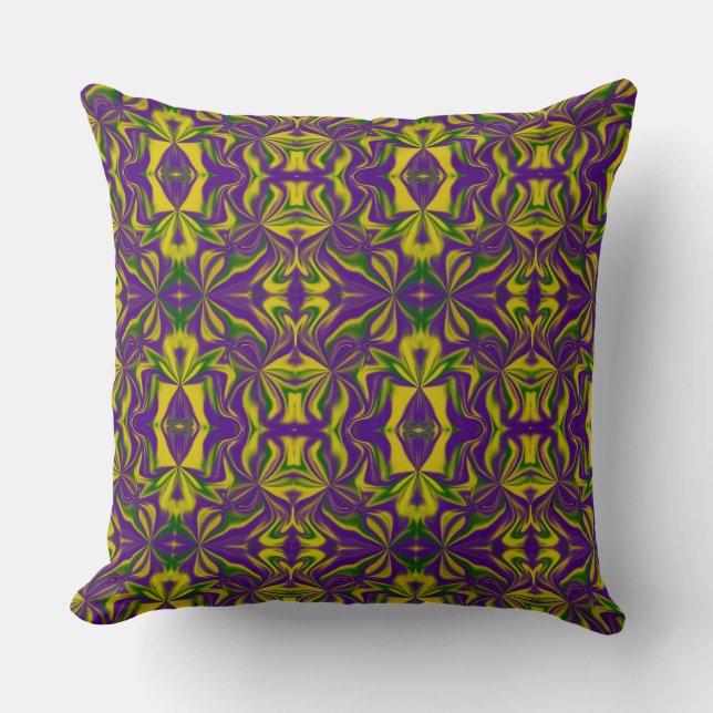Mardi Gras Kaleidoscope Kudde (Framsida)