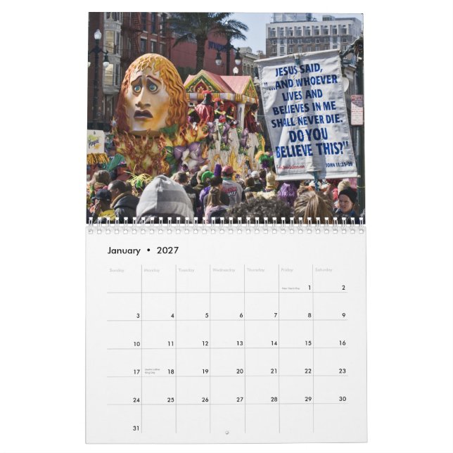 Mardi Gras kalender (Jan 2027)