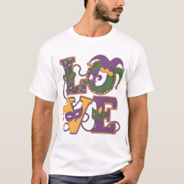 Mardi Gras Kärlek-Kärlek in Bloom - Mardi Gras Thm T Shirt