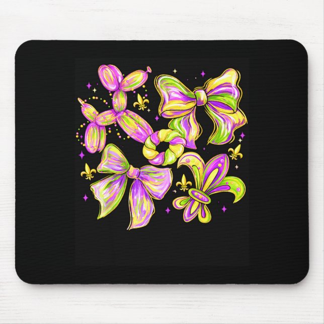 Mardi Gras karneval Coquette Bow King Cake Fleur D Musmatta (Framsidan)
