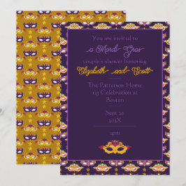 Mardi Gras karnevalsfirande fest Inbjudningar