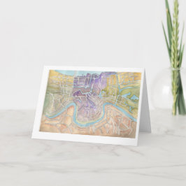 Mardi gras karta av NOLA Kort