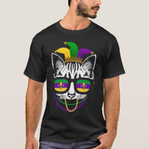 Mardi Gras Katt mjau Kattunge New Orleans Män & Kv T Shirt