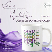 Mardi Gras keramisk kopp