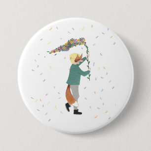 Mardi Gras Kids Carnival Vår Illustration Boy Knapp