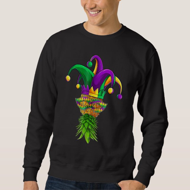 Mardi Gras Kids Manar Wo Lång Ärmad Tröja (Framsida)