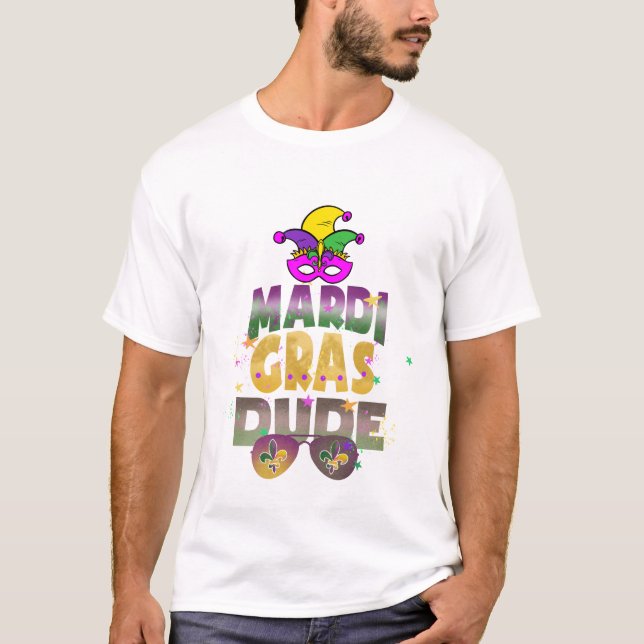 Mardi Gras-kille T-shirt (Framsida)