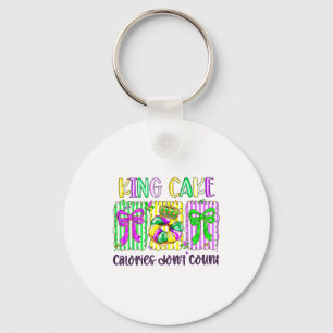 Mardi Gras King Cake Coquette Bow Tjej Kvinnor Car Nyckelring