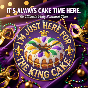 Mardi Gras King Cake-firande Stor Klocka