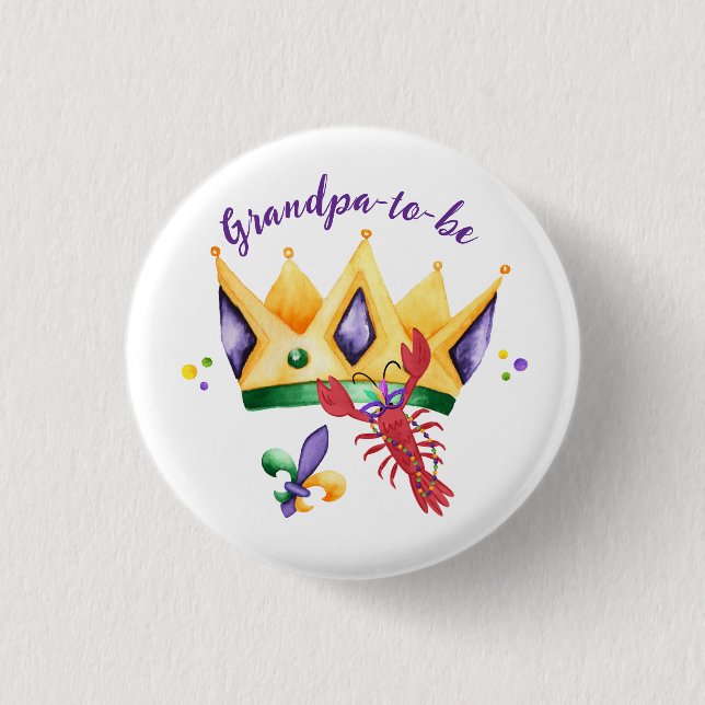 Mardi Gras King Crown Grandpa-to-be Knapp (Framsida)
