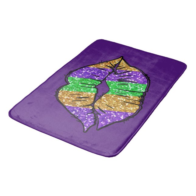 Mardi Gras Kiss Bath Mat Badrumsmatta (Vinklad)