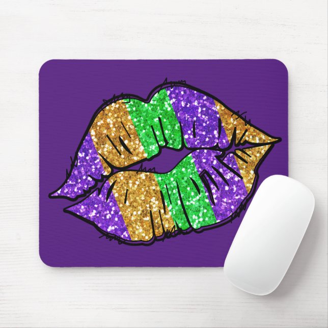 Mardi Gras Kiss Mousepad Musmatta (Med mus)