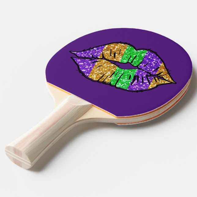 Mardi Gras Kiss Ping Pong Paddle Pingisracket (Frontvinkel)