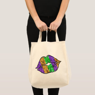 Mardi Gras Kiss Tote Bag Tygkasse