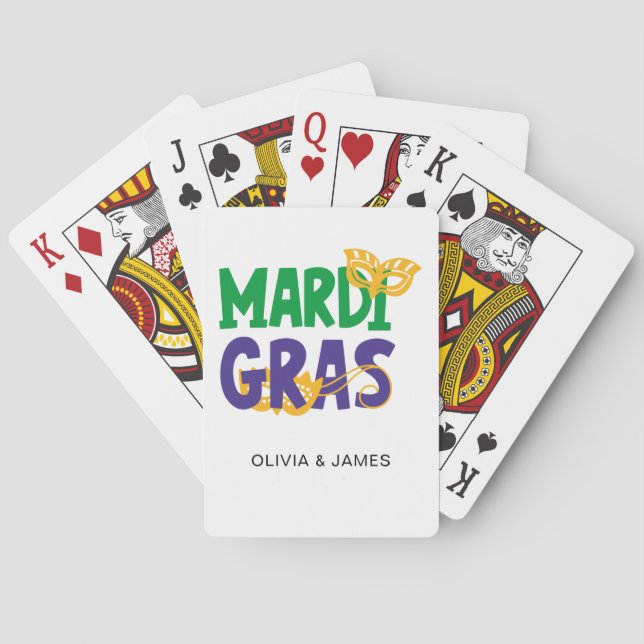 Mardi Gras Klassiska Spelkort (Baksidan)