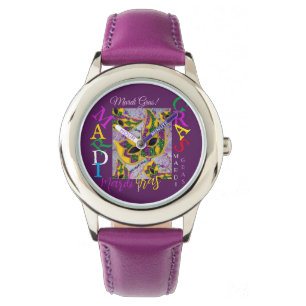MARDI GRAS KONST ARMBANDSUR