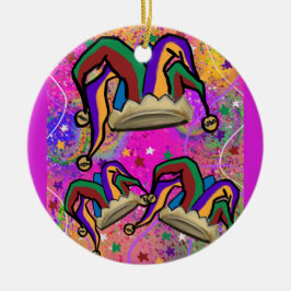 MARDI GRAS KONST   JULGRANSPRYDNAD KERAMIK