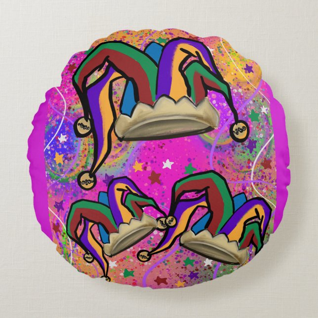 MARDI GRAS KONST   RUND KUDDE (Framsidan)