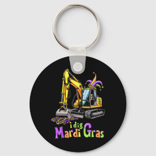 Mardi Gras Konstruktions Lastbil Söt Fordon Pojkar Nyckelring