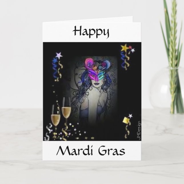 Mardi Gras Kort (Framsida)