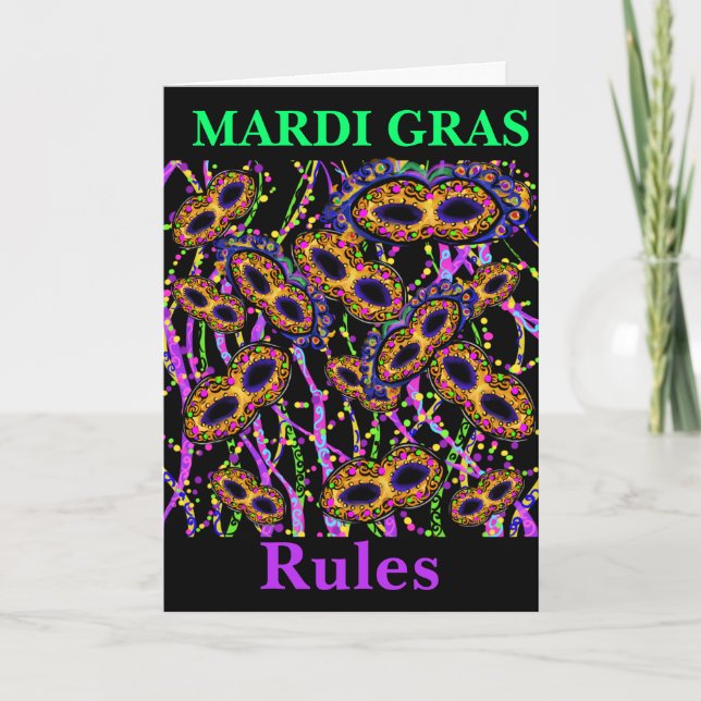 Mardi Gras Kort (Framsida)