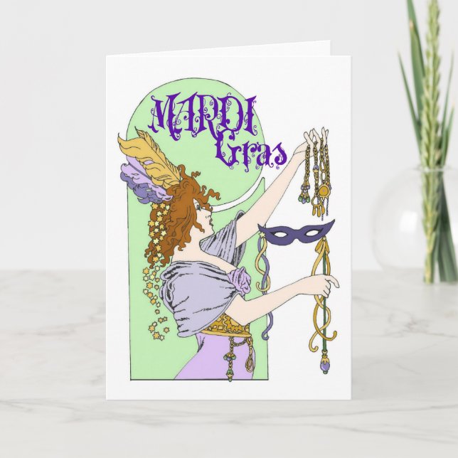 Mardi Gras Kort (Framsida)