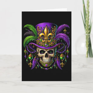 Mardi Gras-kostym Socker Skalle Karneval Halloween Kort