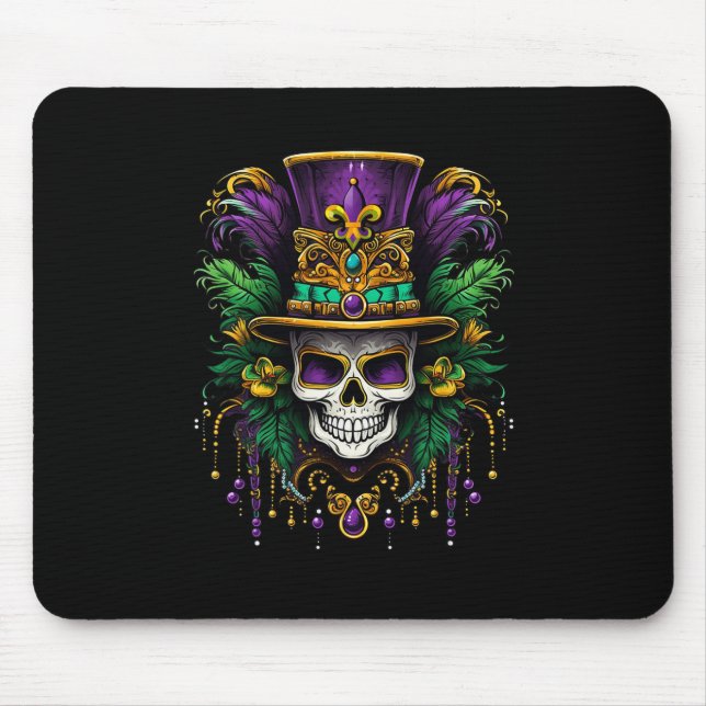 Mardi Gras-kostym Socker Skalle Karneval New Orlea Musmatta (Framsidan)