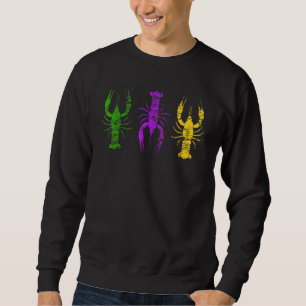 Mardi Gras kräfta narr hatt Pärlor New Orleans Lång Ärmad Tröja