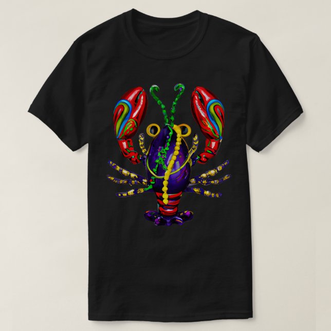 Mardi Gras Kräftor 2 TShirt T Shirt (Design framsida)