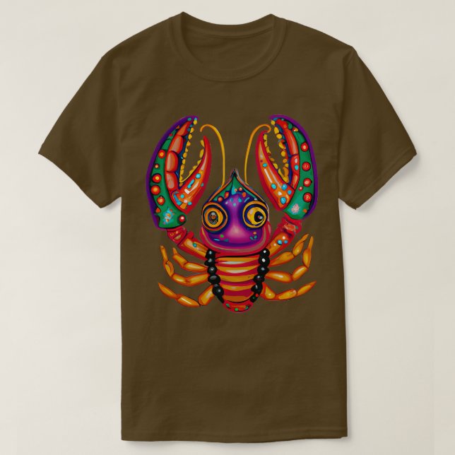 Mardi Gras Kräftor 4 TShirt T Shirt (Design framsida)