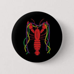 Mardi Gras Kräftor Costume Carnival Crayfish Cele Knapp