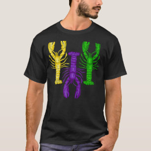 Mardi Gras Kräftor Jester Hat Bead Tee New Orlean