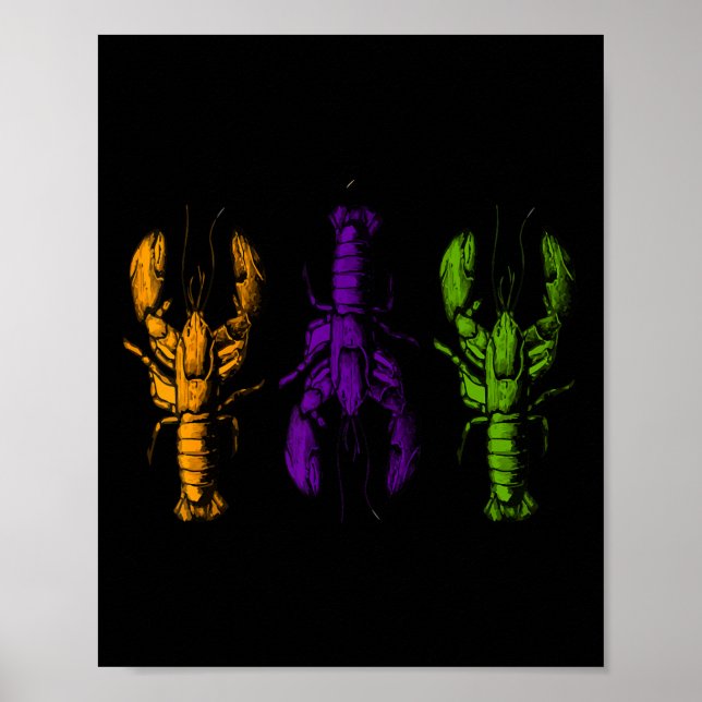 Mardi Gras Kräftor Lycklig Mardi Gras 2025 Matchin Poster (Framsidan)