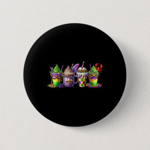 Mardi Gras Kräftor Tjock tisdag Mardi Coffee Älska Knapp