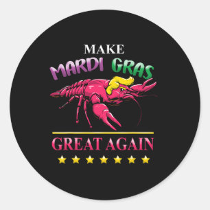 Mardi Gras Kräftor Trump Republican New Orleans L. Runt Klistermärke