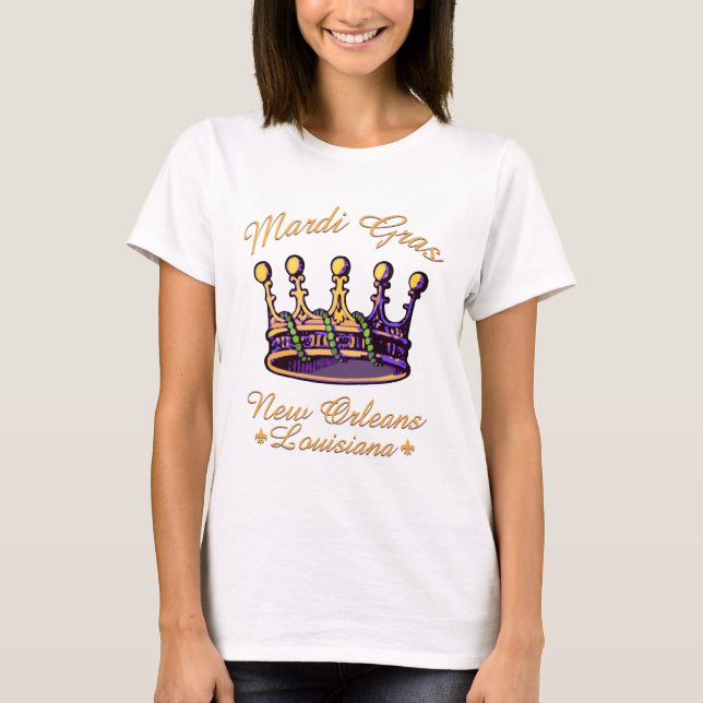 Mardi Gras Krona kläder och gåvor T-shirt (Framsida)