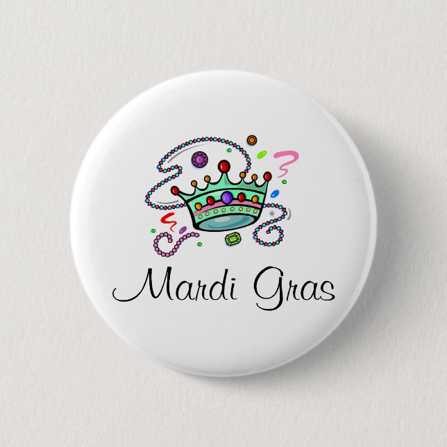 Mardi Gras krona Knapp (Framsida)