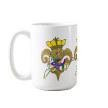 Mardi Gras kronad fleur de lis