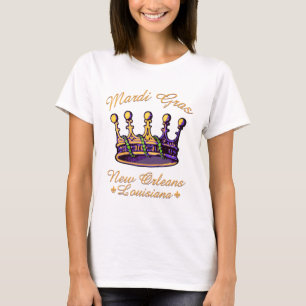 Mardi Gras kronadräkt och gåvor T-shirt