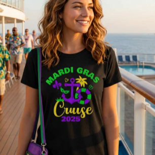 Mardi Gras-kryssning Anpassat år T Shirt